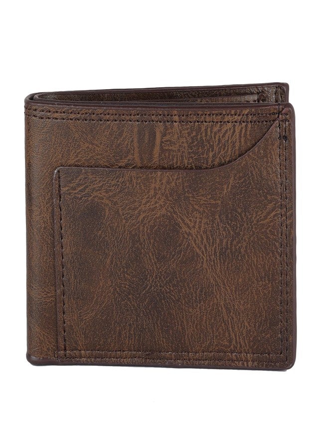 ZEVORA Men Travel, Trendy, Casual Brown Leather Wallet (3 Card Slots) - Image 1